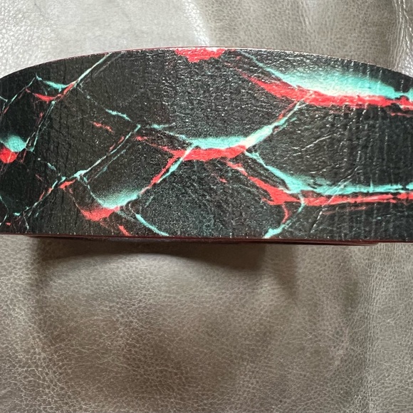 MAISON MARTIN MARGIELA Abstract Snakeskin Print Leather Belt - Picture 6 of 11